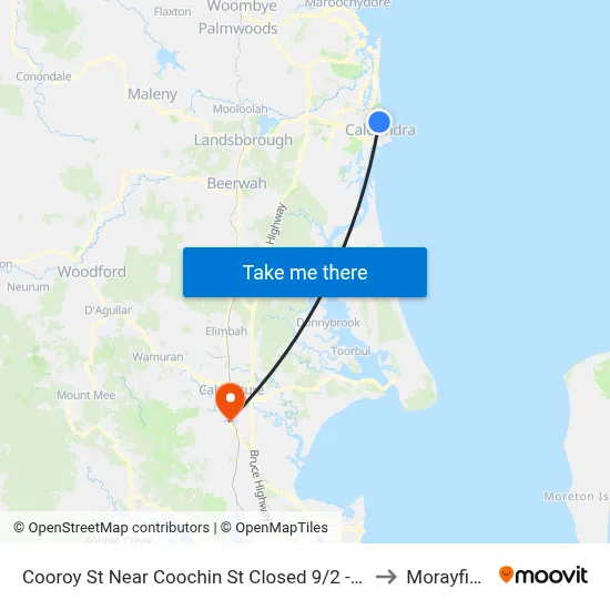 Cooroy St Near Coochin St Closed 9/2 - 1/5 to Morayfield map