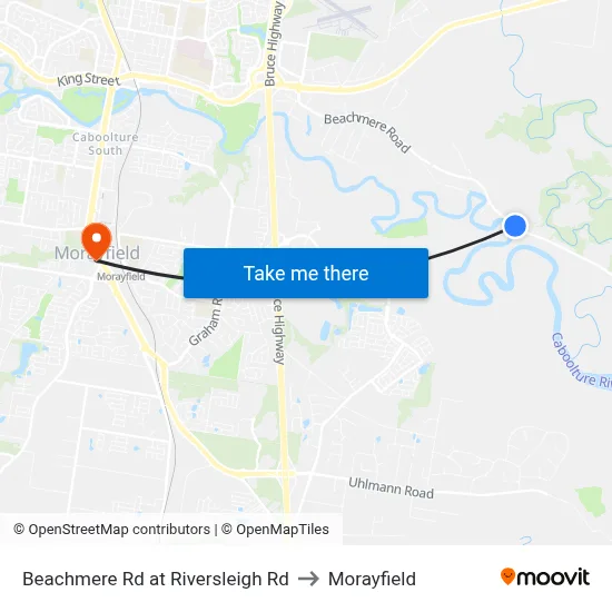 Beachmere Rd at Riversleigh Rd to Morayfield map