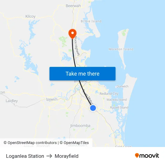 Loganlea Station to Morayfield map