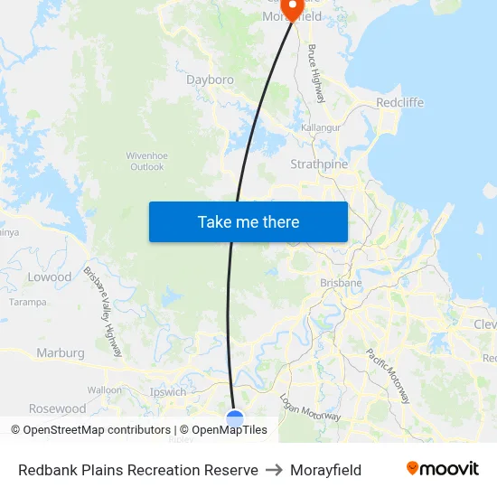 Redbank Plains Recreation Reserve to Morayfield map