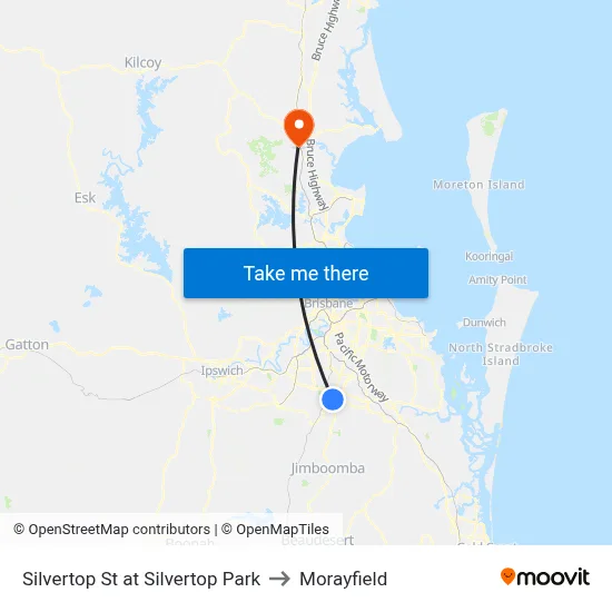 Silvertop St at Silvertop Park to Morayfield map