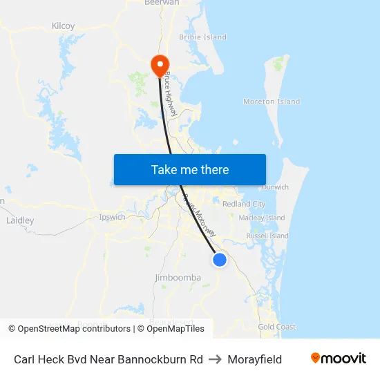 Carl Heck Bvd Near Bannockburn Rd to Morayfield map
