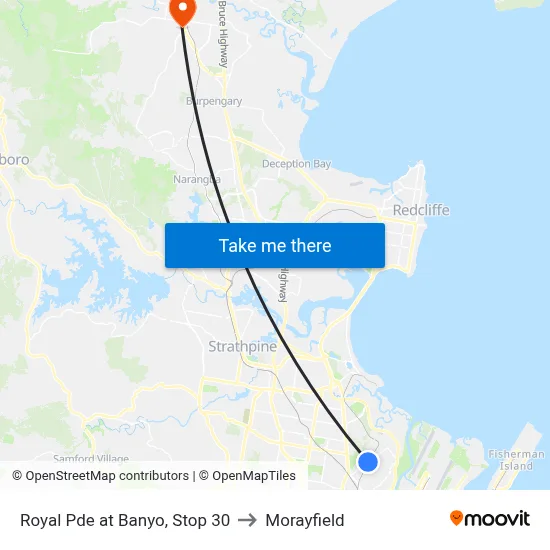 Royal Pde at Banyo, Stop 30 to Morayfield map