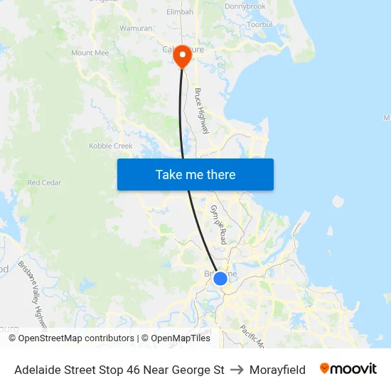 Adelaide Street Stop 46 Near George St to Morayfield map