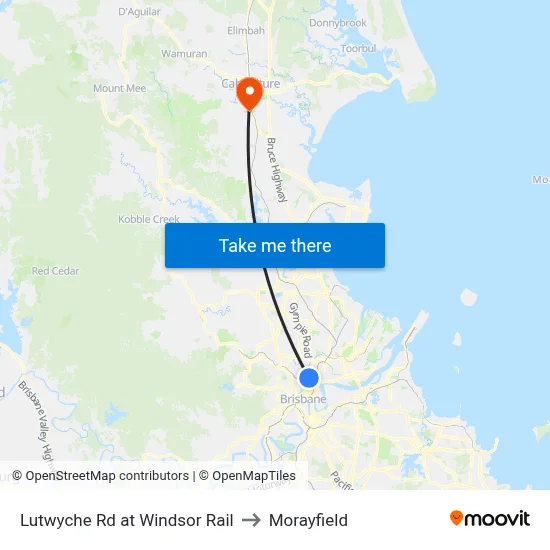 Lutwyche Rd at Windsor Rail to Morayfield map
