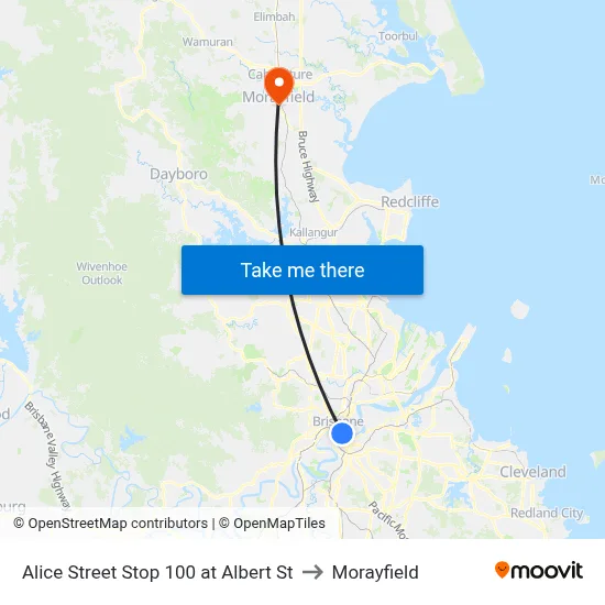 Alice Street Stop 100 at Albert St to Morayfield map