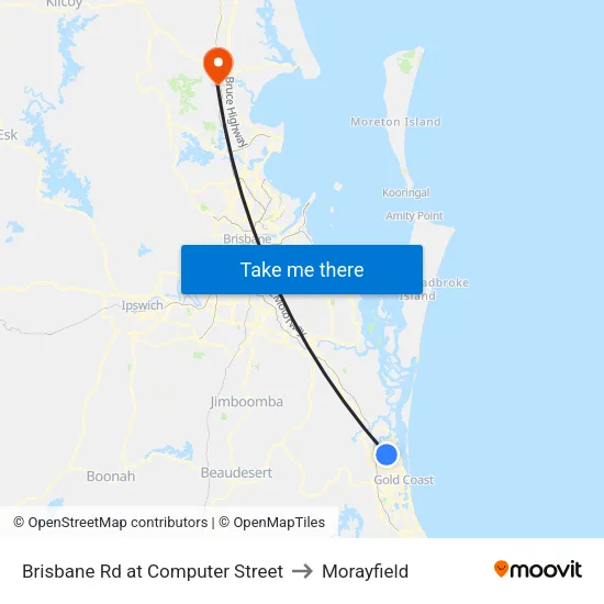 Brisbane Rd at Computer Street to Morayfield map