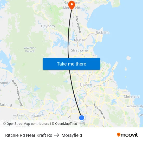 Ritchie Rd Near Kraft Rd to Morayfield map