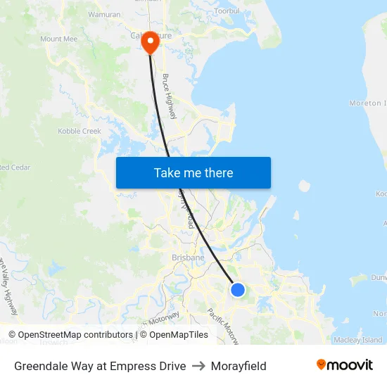 Greendale Way at Empress Drive to Morayfield map