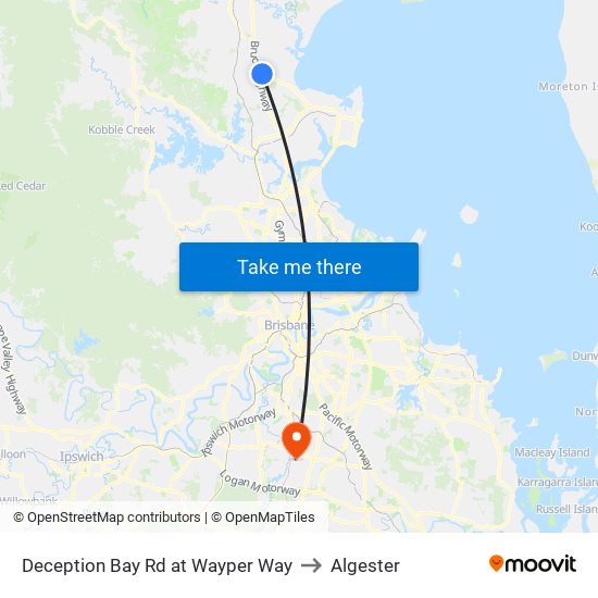 Deception Bay Rd at Wayper Way to Algester map