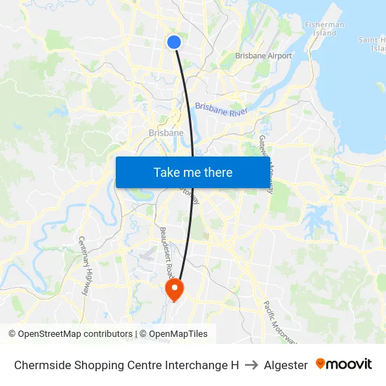 Chermside Shopping Centre Interchange H to Algester map