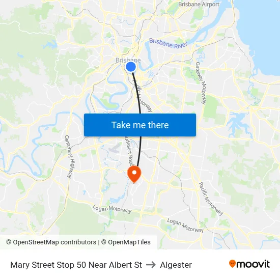 Mary Street Stop 50 Near Albert St to Algester map