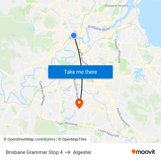 Brisbane Grammar Stop 4 to Algester map