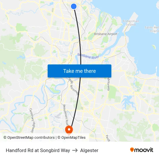 Handford Rd at Songbird Way to Algester map