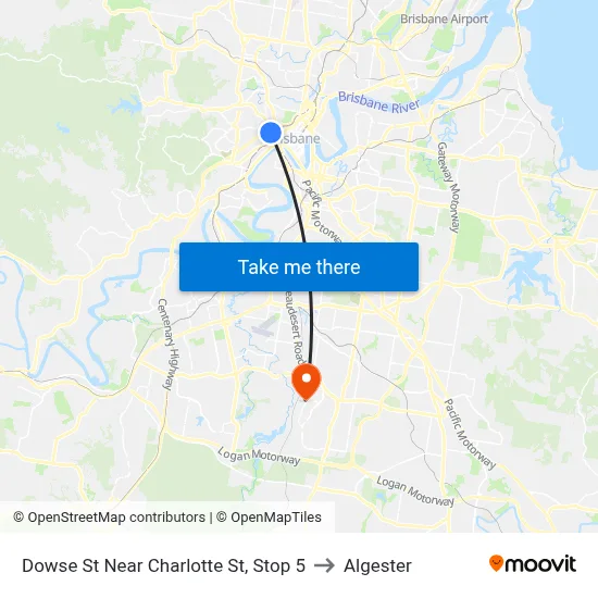 Dowse St Near Charlotte St, Stop 5 to Algester map