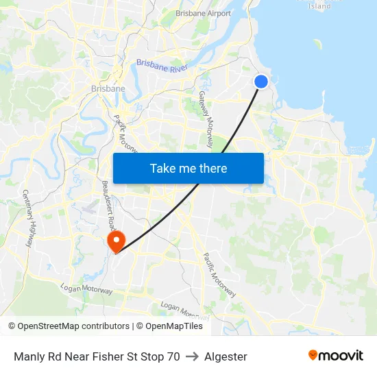 Manly Rd Near Fisher St Stop 70 to Algester map