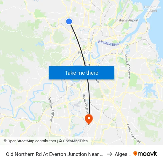 Old Northern Rd At Everton Junction Near Drake St to Algester map