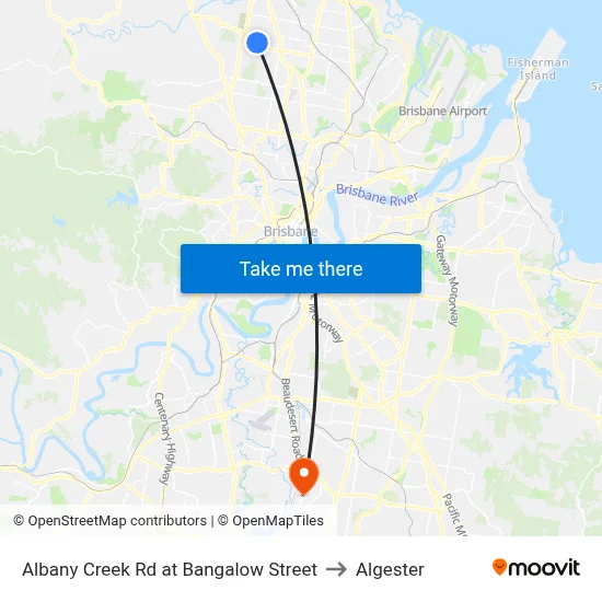 Albany Creek Rd at Bangalow Street to Algester map