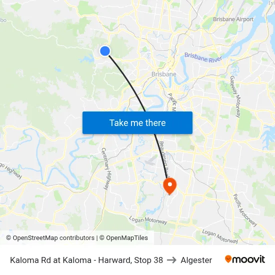 Kaloma Rd at Kaloma - Harward, Stop 38 to Algester map