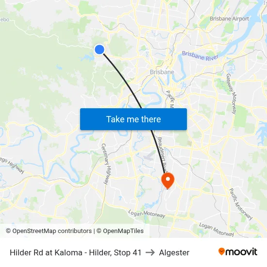 Hilder Rd at Kaloma - Hilder, Stop 41 to Algester map