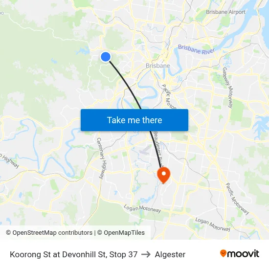 Koorong St at Devonhill St, Stop 37 to Algester map