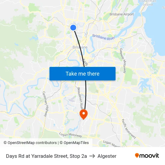 Days Rd at Yarradale Street, Stop 2a to Algester map