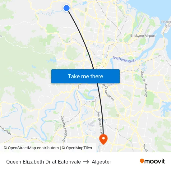 Queen Elizabeth Dr at Eatonvale to Algester map