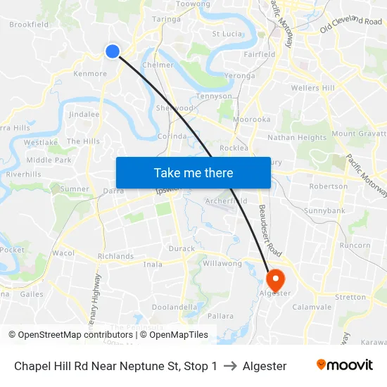 Chapel Hill Rd Near Neptune St, Stop 1 to Algester map
