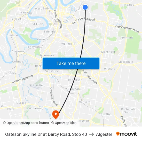 Oateson Skyline Dr at Darcy Road, Stop 40 to Algester map