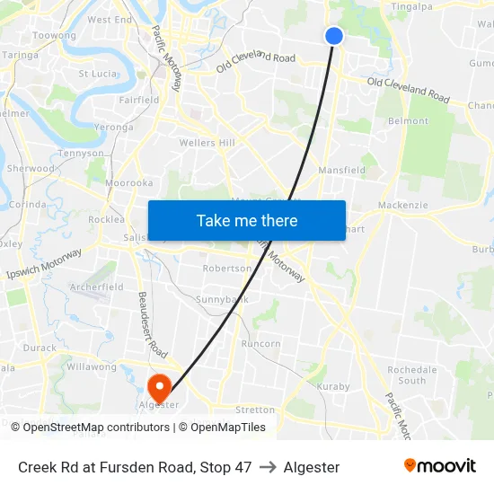 Creek Rd at Fursden Road, Stop 47 to Algester map
