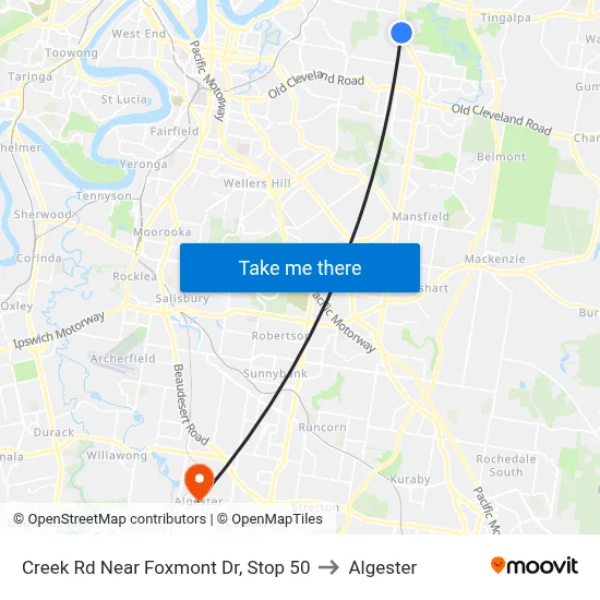 Creek Rd Near Foxmont Dr, Stop 50 to Algester map