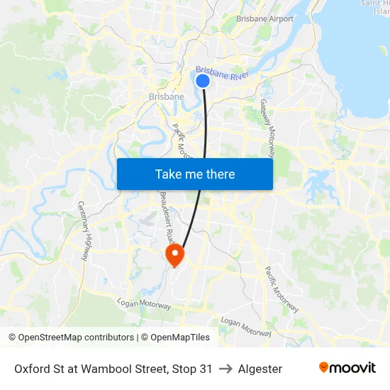 Oxford St at Wambool Street, Stop 31 to Algester map