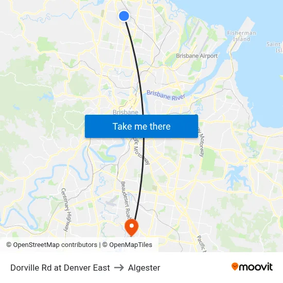 Dorville Rd at Denver East to Algester map