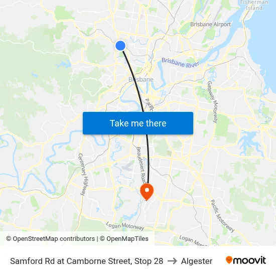 Samford Rd at Camborne Street, Stop 28 to Algester map