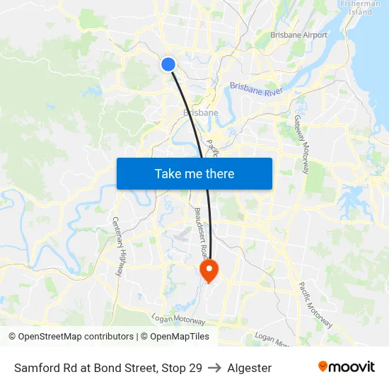 Samford Rd at Bond Street, Stop 29 to Algester map