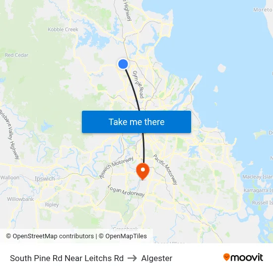 South Pine Rd Near Leitchs Rd to Algester map