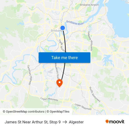 James St Near Arthur St, Stop 9 to Algester map