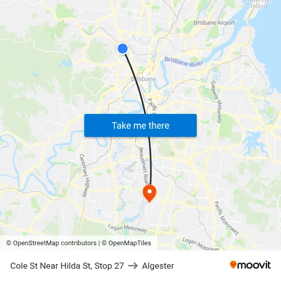 Cole St Near Hilda St, Stop 27 to Algester map