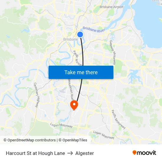 Harcourt St at Hough Lane to Algester map