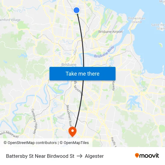 Battersby St Near Birdwood St to Algester map