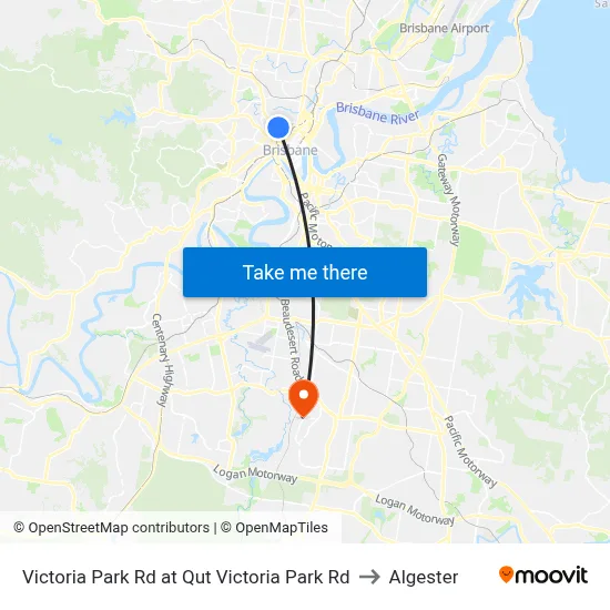 Victoria Park Rd at Qut Victoria Park Rd to Algester map