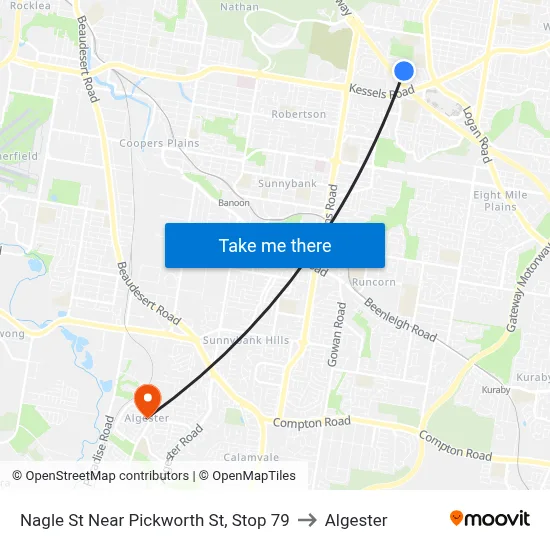 Nagle St Near Pickworth St, Stop 79 to Algester map