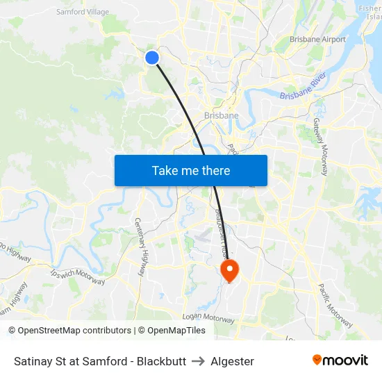 Satinay St at Samford - Blackbutt to Algester map
