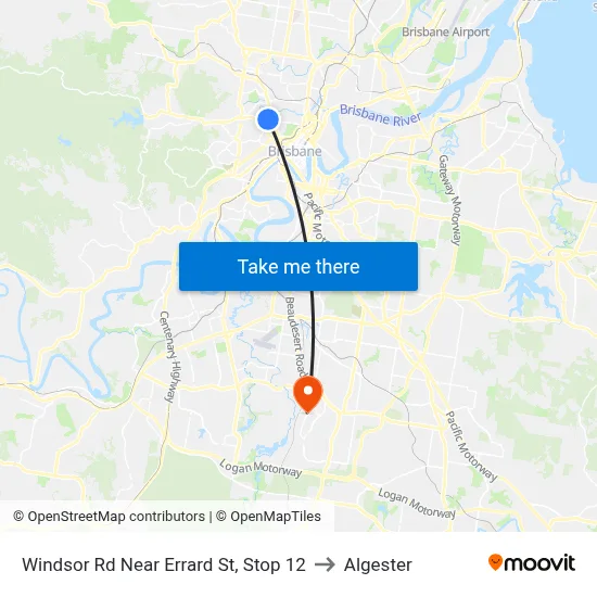 Windsor Rd Near Errard St, Stop 12 to Algester map
