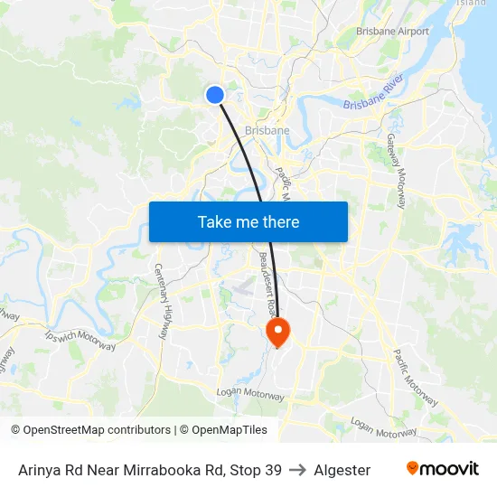 Arinya Rd Near Mirrabooka Rd, Stop 39 to Algester map