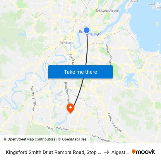 Kingsford Smith Dr at Remora Road, Stop 29 to Algester map
