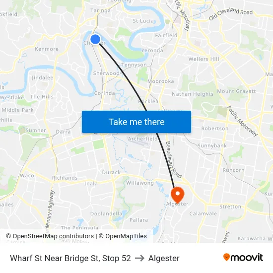 Wharf St Near Bridge St, Stop 52 to Algester map