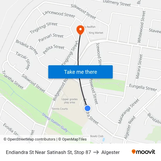 Endiandra St Near Satinash St, Stop 87 to Algester map