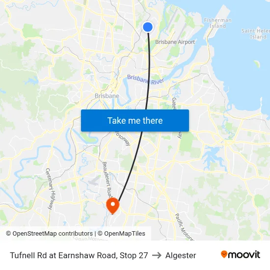 Tufnell Rd at Earnshaw Road, Stop 27 to Algester map