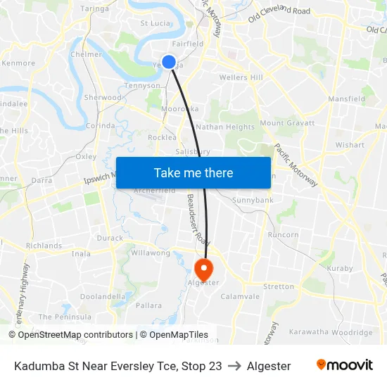 Kadumba St Near Eversley Tce, Stop 23 to Algester map
